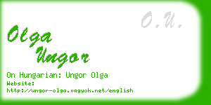 olga ungor business card